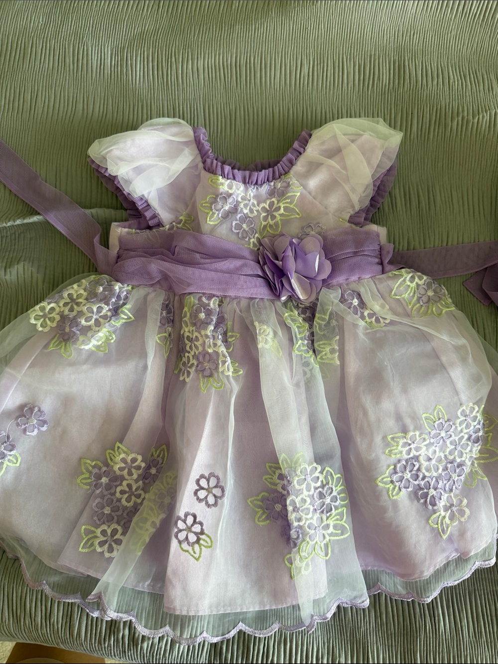 Jona Michelle Lilac Ruffled Floral Dress